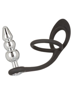 Ballstretcher et Plug Bijou en métal Beaded Star Fucker 8 x 2.7cm