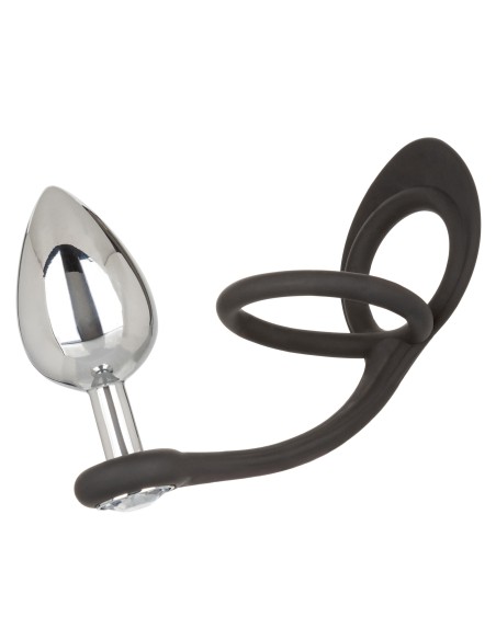 Ballstretcher et Plug Bijou en métal XL TearDrop Star Fucker 8 x 4cm