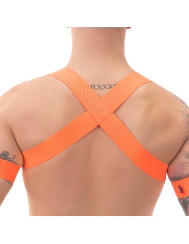 Harnais élastique Leonsh Orange Neon