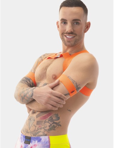 Harnais élastique Leonsh Orange Neon