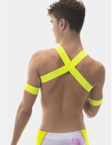 Harnais élastique Leonsh Jaune Neon