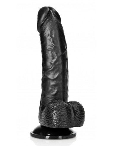 Gode Balls Curved RealRock 12.5 x 3.6cm Noir