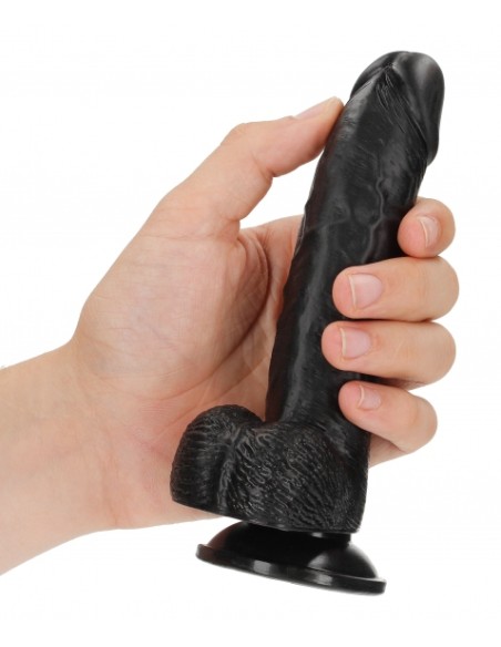 Gode Balls Curved RealRock 12.5 x 3.6cm Noir