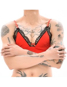 Soutien-Gorge Lace Border Rouge-Noir