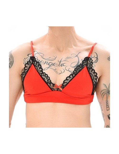 Soutien-Gorge Lace Border Rouge-Noir Soutien-Gorge Lace Border Rouge-Noir