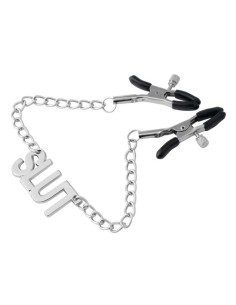 Pince-Tétons avec plaque Slut 38cm