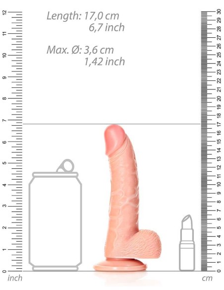 Gode réaliste BALLS CURVED RealRock 12.5 x 3.6cm Gode réaliste BALLS CURVED RealRock 12.5 x 3.6cm