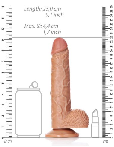 Gode réaliste Envy Straight RealRock 17 x 4.4cm Latino