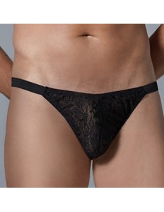 String Dentelle Leopard Allure Noir