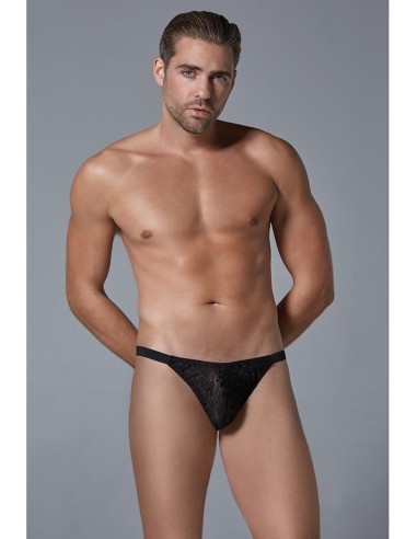 String Dentelle Leopard Allure Noir