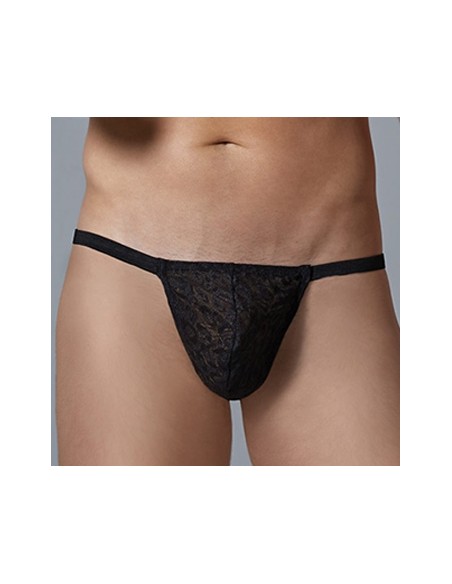 G-string Dentelle Leopard Allure Noir