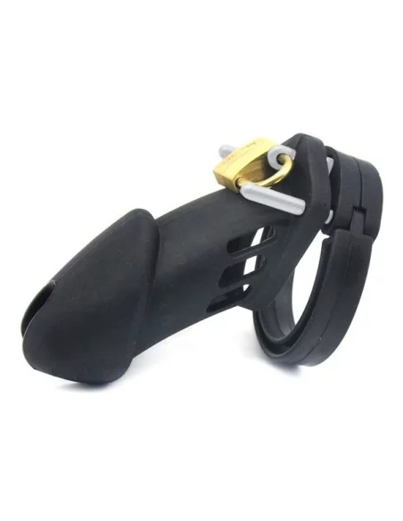 Cage de chasteté Silicone Bran 9 x 3cm Noire