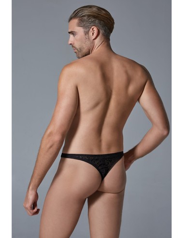 String Dentelle Leopard Allure Noir