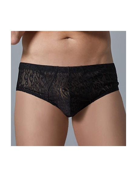 Shorty Dentelle Leopard Allure Noir