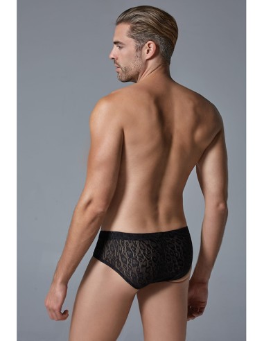 Shorty Dentelle Leopard Allure Noir