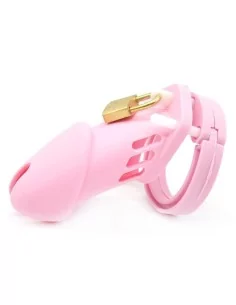 Cage de chasteté Silicone Bran 9 x 3cm Rose