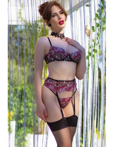 Ensemble Florissa 4 pièces Noir-Rose