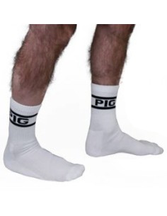 Chaussettes blanches PIG x 2 Paires