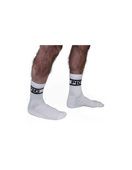 Chaussettes blanches PIG x 2 Paires
