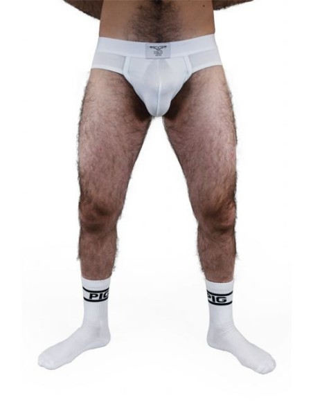 Chaussettes blanches PIG x 2 Paires
