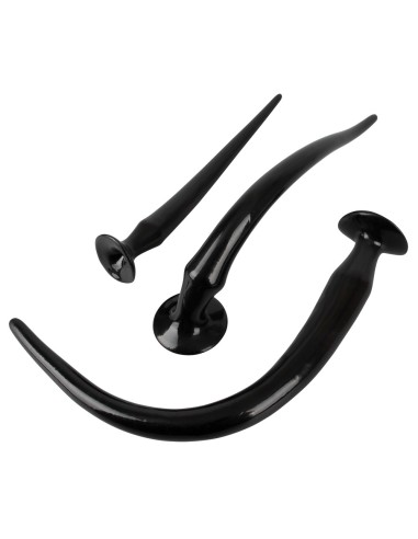 Kit 3 Plugs Longs Flex Plug Noirs