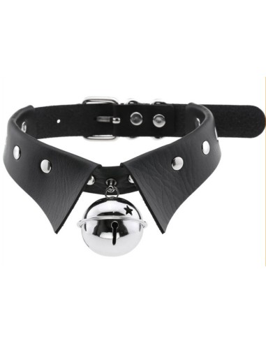 Collier ras de cou avec Grelot Jing Noir