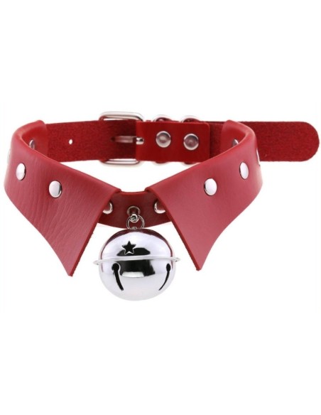 Collier ras de cou avec Grelot Jing Rouge Collier ras de cou avec Grelot Jing Rouge