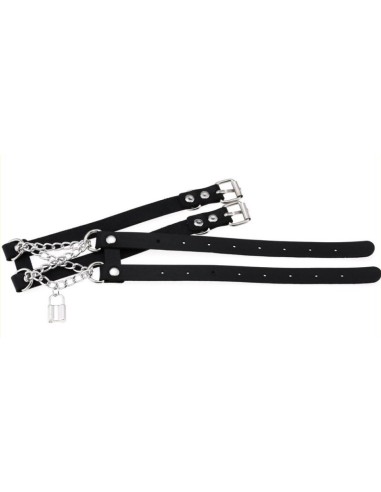 Collier Ras de cou Pendant Lock Noir