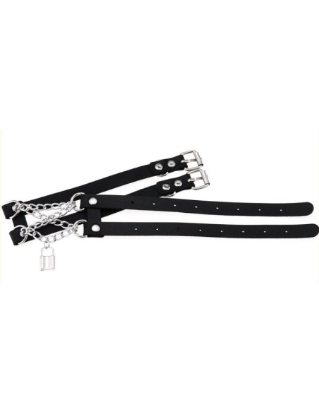 Collier Ras de cou Pendant Lock Noir Collier Ras de cou Pendant Lock Noir