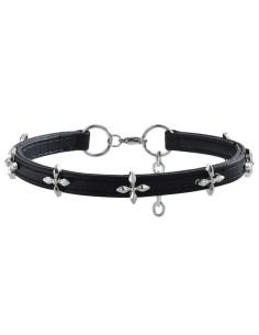 Collier Ras de cou fin Cross Flow Noir