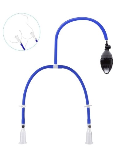 Pompes pour tétons LuvPump Double Cup Bleu