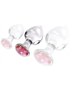 Plug Bijou en verre Diamond Glassy M 7.5 x 3.4cm