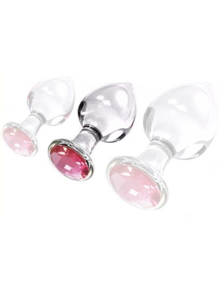 Plug Bijou en verre Diamond Glassy M 7.5 x 3.4cm