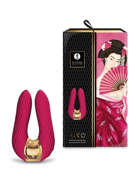Double stimulateur intime Shunga AIKO Framboise