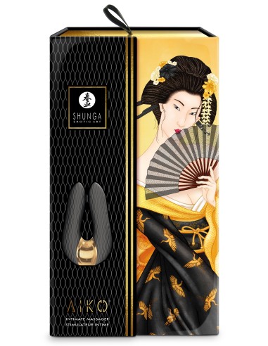 Double stimulateur intime Shunga Aiko Noir