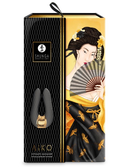 Double stimulateur intime Shunga Aiko Noir