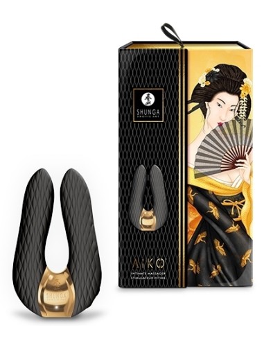 Double stimulateur intime Shunga Aiko Noir