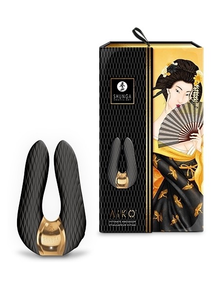 Double stimulateur intime Shunga Aiko Noir
