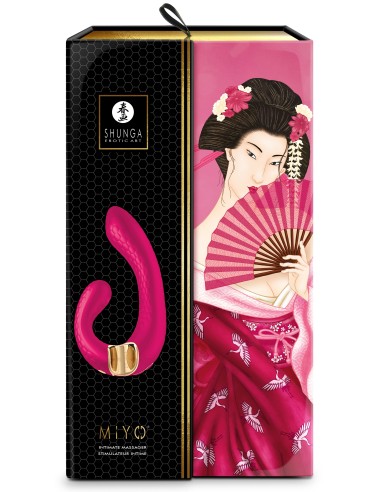 Double Stimulateur intime Shunga Miyo Framboise