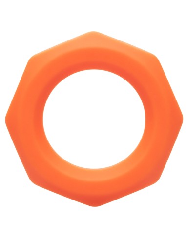 Cockring Silicone Sexagon Alpha 37mm Orange