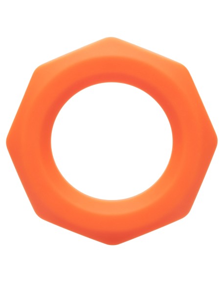 Cockring Silicone Sexagon Alpha 37mm Orange
