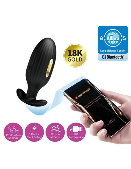 Plug vibrant Electro connecté Jefferson Pretty Love 8 x 3.3cm