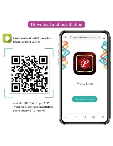 Plug vibrant Electro connecté Jefferson Pretty Love 8 x 3.3cm