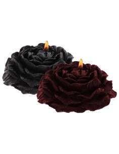 2 Bougies Sm Rose Candles Noire-Rouge