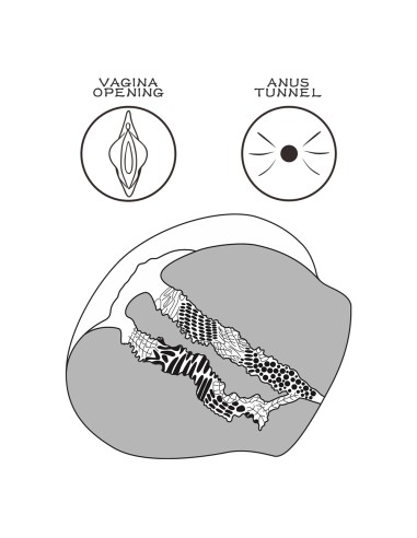 Masturbateur Pussy Streetgirl n°11 Vagin-Anus Marron