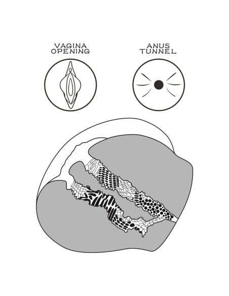 Masturbateur Pussy Streetgirl n°11 Vagin-Anus Marron