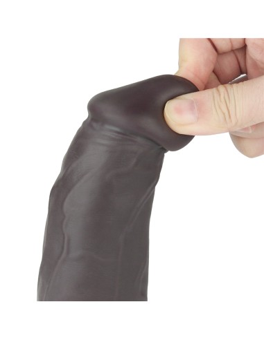 Gode vibrant rotatif Rotacock 22 x 5cm Marron