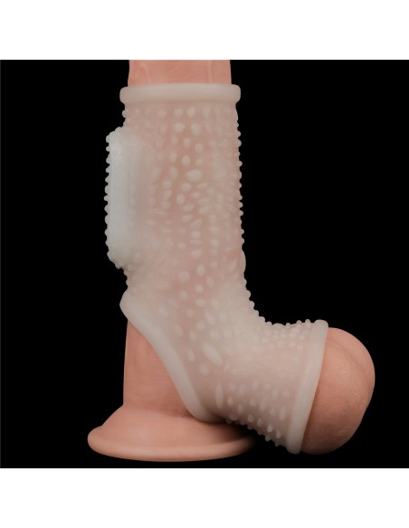 Gaine de pénis Vibrante avec Ballstretcher Knights Ring Best Drip 10cm