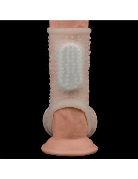 Gaine de pénis Vibrante avec Ballstretcher Knights Ring Best Drip 10cm