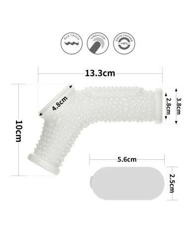 Gaine de pénis Vibrante avec Ballstretcher Knights Ring Best Drip 10cm